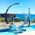 water feature decoration metal crafts stainless steel water fountain