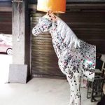 Mosaic Horse Sculpture lamp fiberglass horse sculpture Custom Design Mosaic Sculpture Art Light