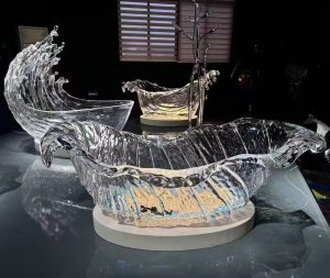 Transparent Crystal Sculpture Transparent crystal bathtub resin bathtub acrylic bathtub marble bathtub stone bathtub custom design bathtub