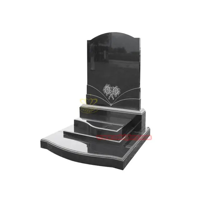 Marble Cemetery Monuments & Tombstone MT001 1 Shanxi black marble tombstone