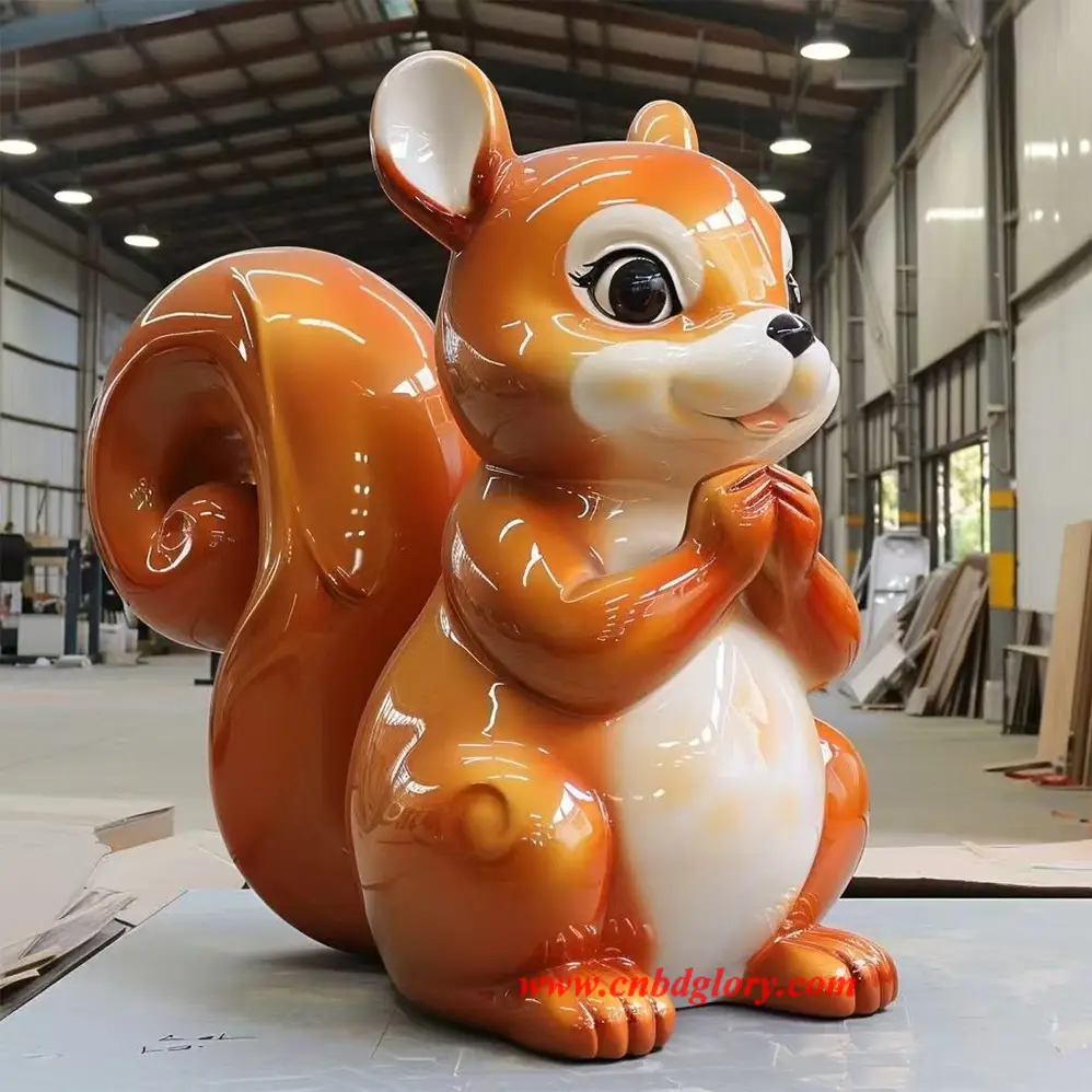 Lifelike Cartoon Animal Statue CS160 2 fiberglass cartoon sculpture