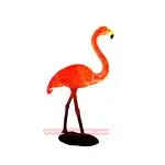 Fiberglass resin glowing flamingo