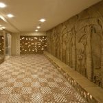 Marble palm tree relief