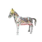 Mosaic horse statues