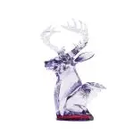 Transparent crystal deer statue