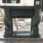 granite stone fireplace