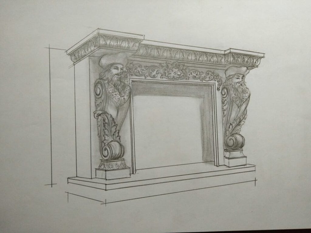 marble fireplace