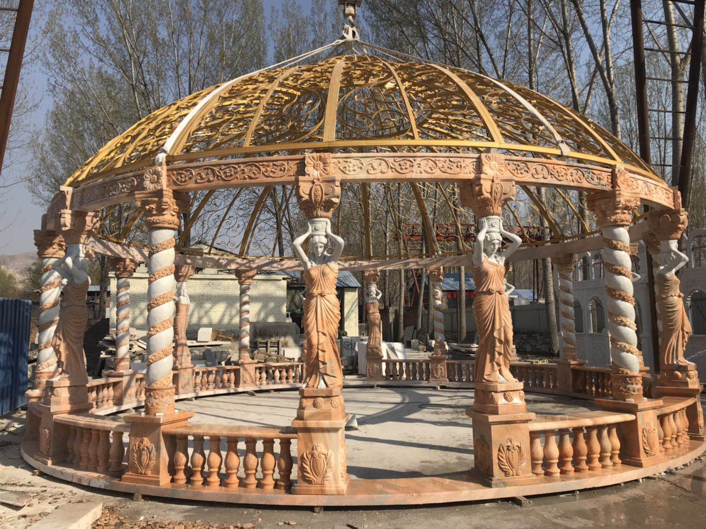 Marble Greek-Style Gazebo MG001 5 Marble gazebo