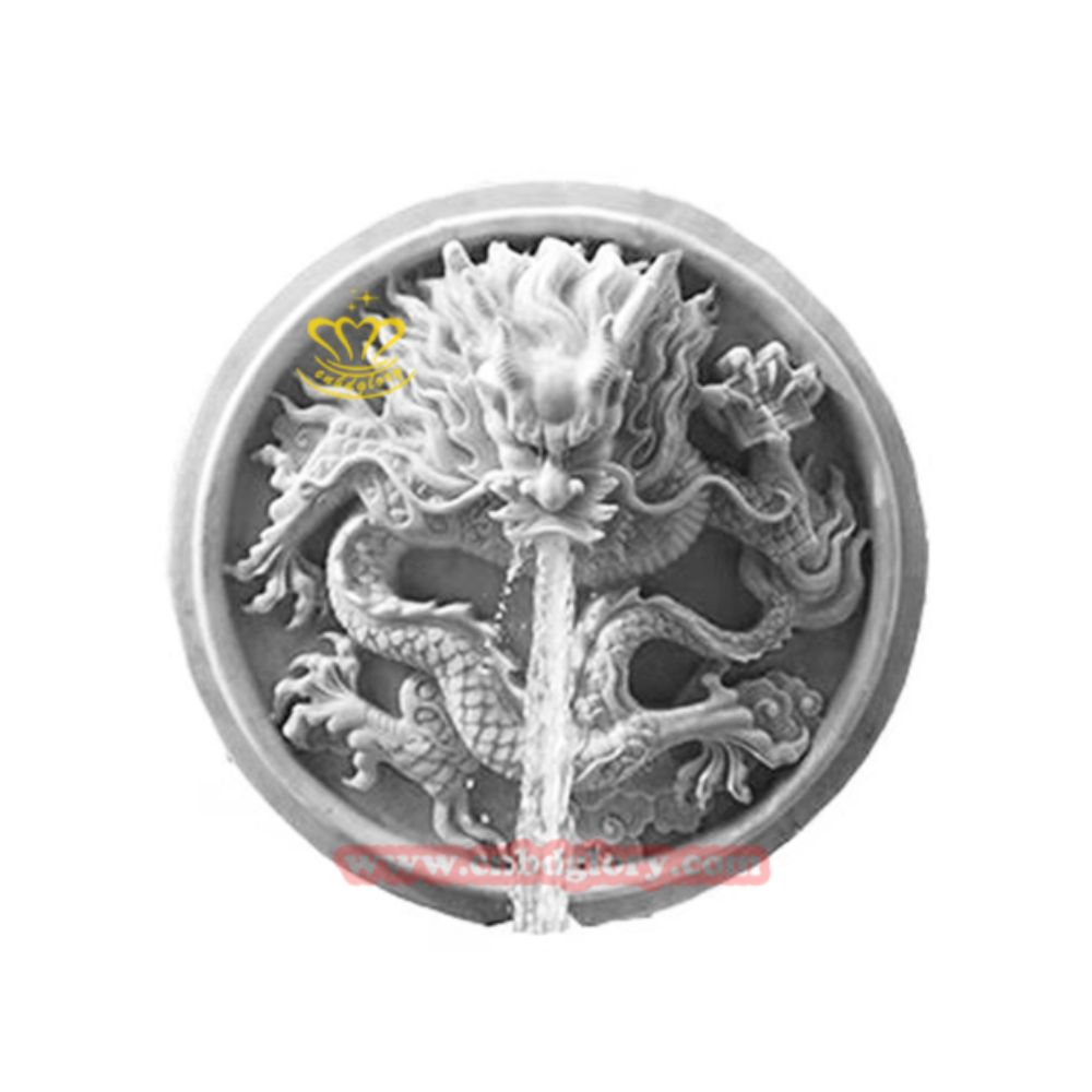 Stone Dragon Head water fountain