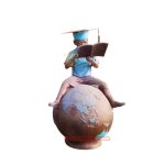 Bronze Boy Reading Statue