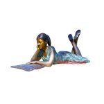 Bronze Girl Reading Statue