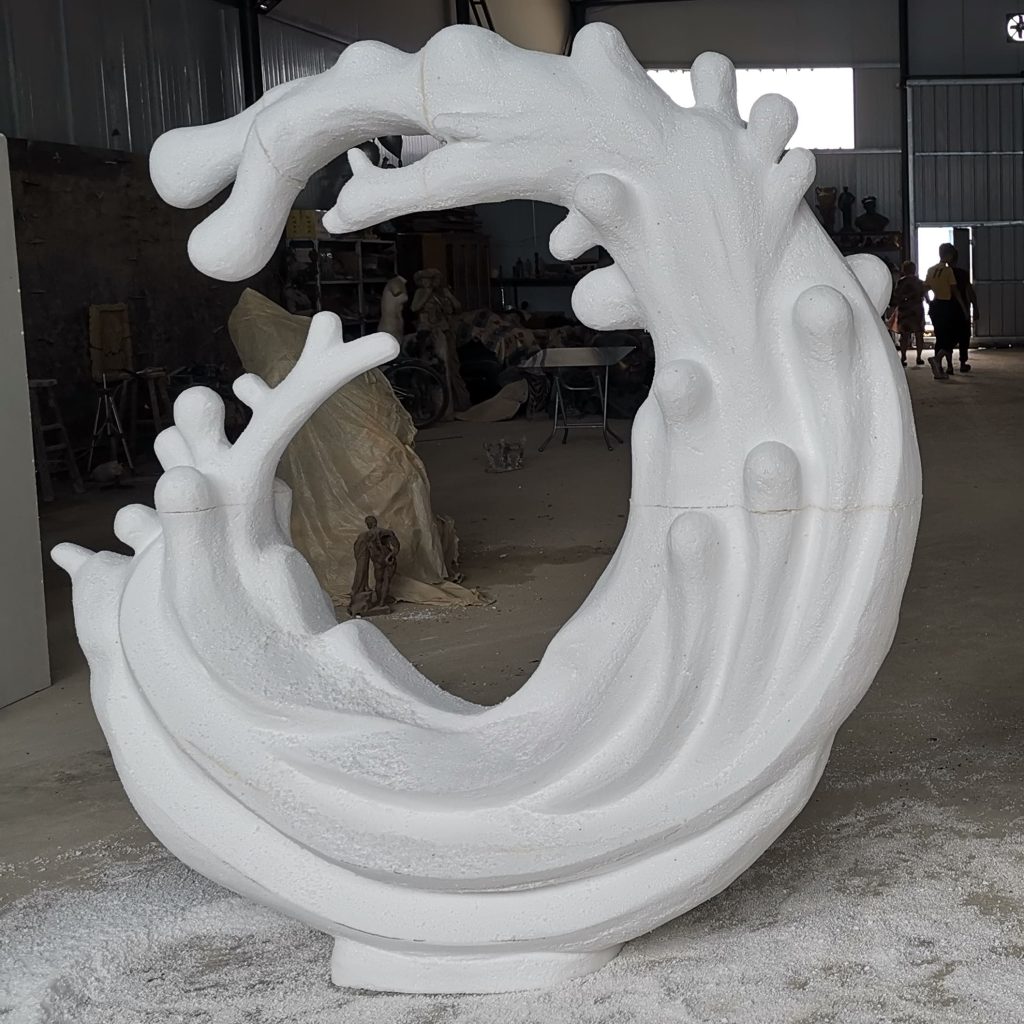 Stainless steel wave splash sculpture 3 stainless steel sculpture