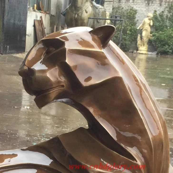 Bronze Leopard Statue