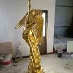 Gold-plated angel statue