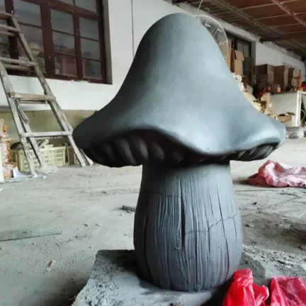 Resin Glowing Mushroom Sculpture RGM060 2 Resin mushroom sculpture