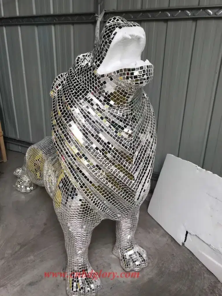Mosaic Lion statue
