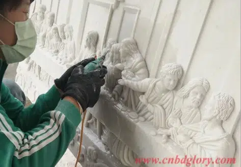 marble The Last Supper relief