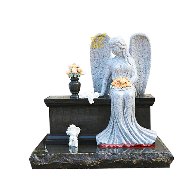 Cemetery Marble Weeping Angel Tombstone MAT160 4 Granite Angel Marble Gravestone