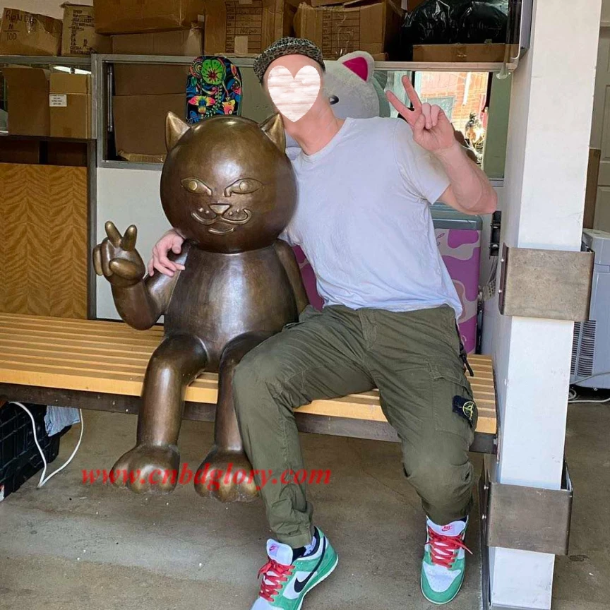 bronze cat statue bronze cat statue