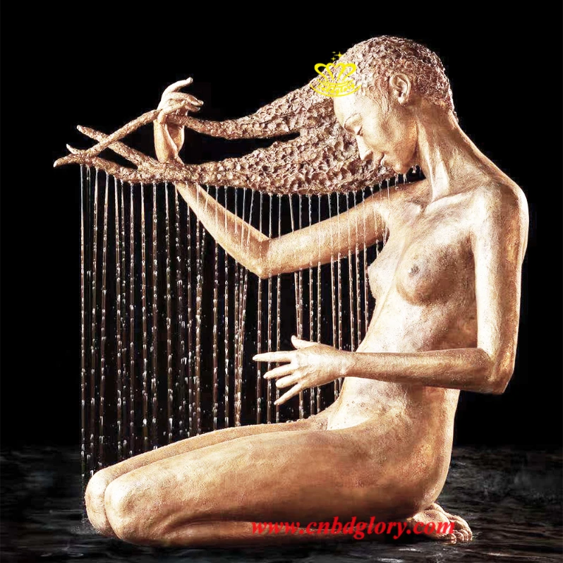 Bronze Water Wing Angel Fountain BAF180 3 bronze fountain