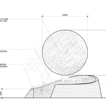 stainless steel fish ball sculpture