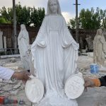 marble Virgin Mary statue