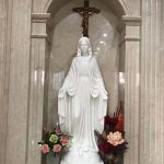 marble Virgin Mary statue