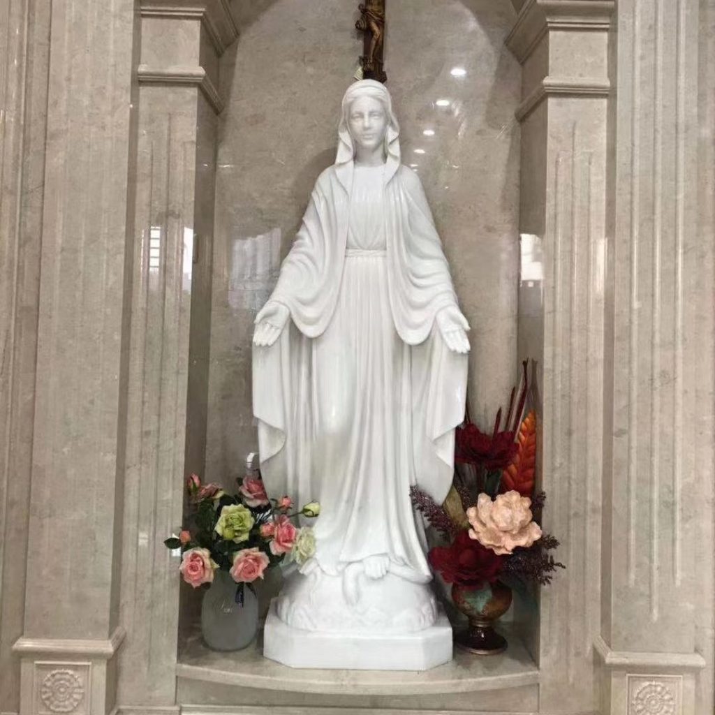 marble Virgin Mary statue