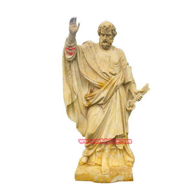 Sculpture Factory Marble Saint Peter Statue MS210 1 Marble Saint Peter Statue