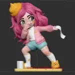 Fiberglass Cartoon Girl Statue