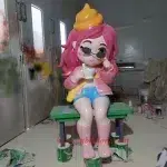 cartoon anime character statue