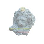 Marble sleeping lion statue