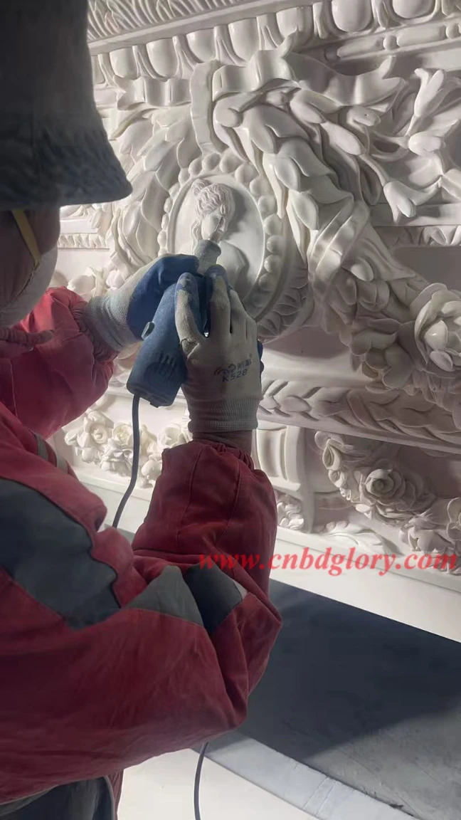 White Marble Lady Statue Fireplace