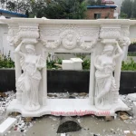 Classical Figure Statue Marble Fireplace