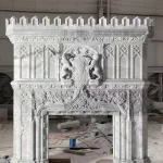 Elegant White Marble Fireplace Surround