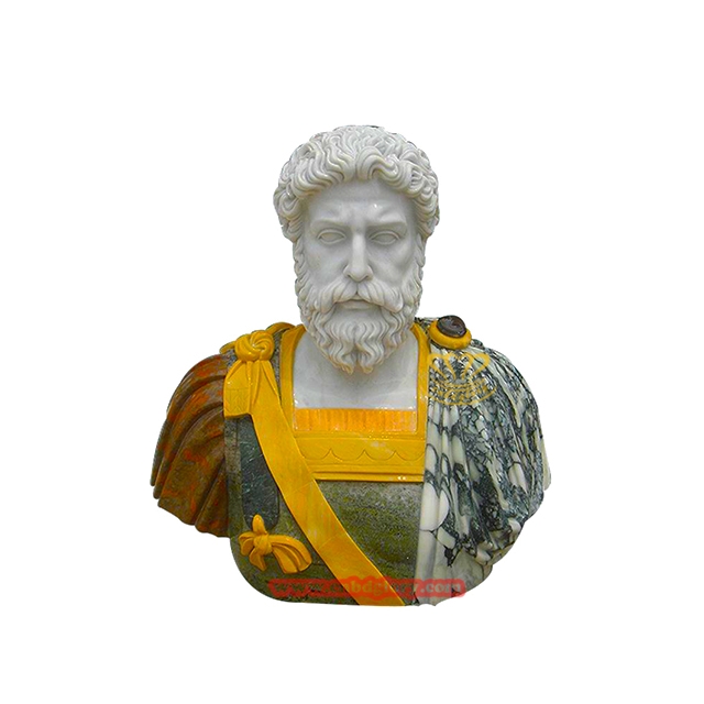 Multi-color Marble Bust Sculpture CMS060 2 marble bust statue