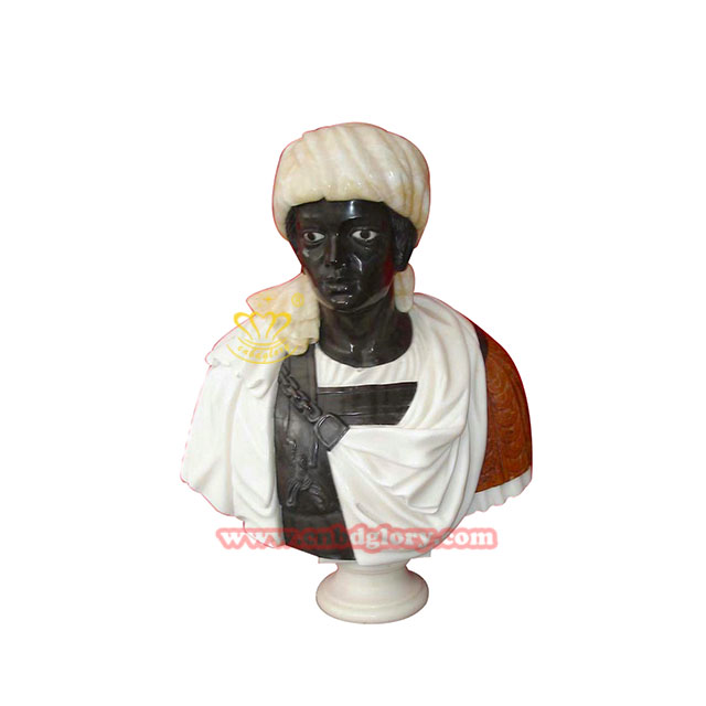 Multi-color Marble Bust Sculpture CMS060 3 marble bust statue