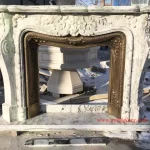 Natural Arabescato Marble Fireplace