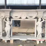 Marble Caryatid Fireplace Mantel