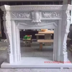 White Marble Fireplace