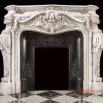 Custom Marble Fireplace by Sculpture Factory