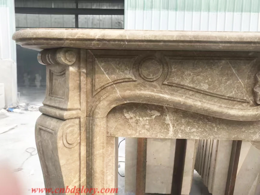 Emperador Marble Fireplace MF150 3 marble fireplace mantel