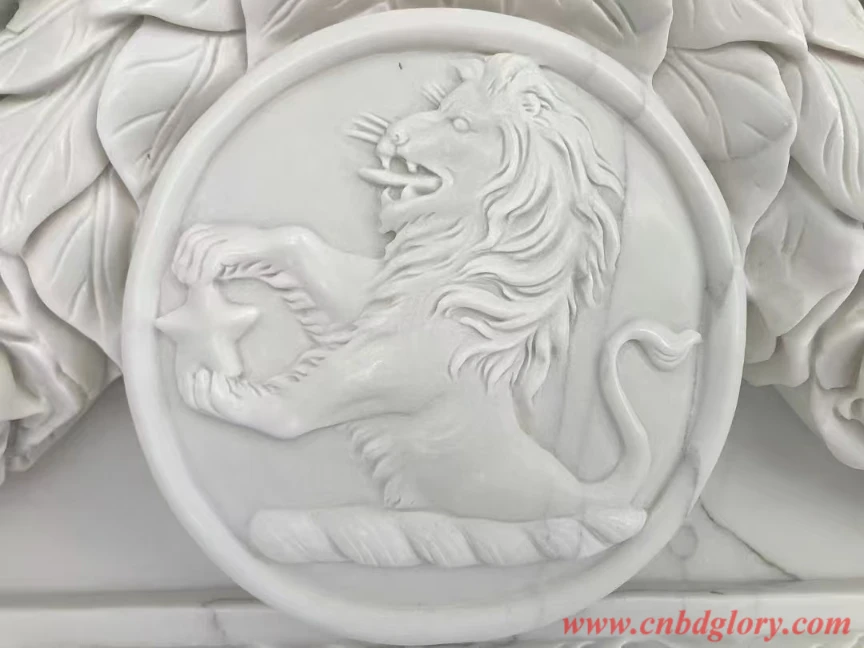 Natural White Marble Handmade Fireplace Frame MF 160 2 Marble Handmade Fireplace Frame