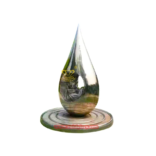 Stainless Steel Hollow Figure Waterdrop Sculpture WS160 1 Stainless Steel Hollow Figure Waterdrop Sculpture
