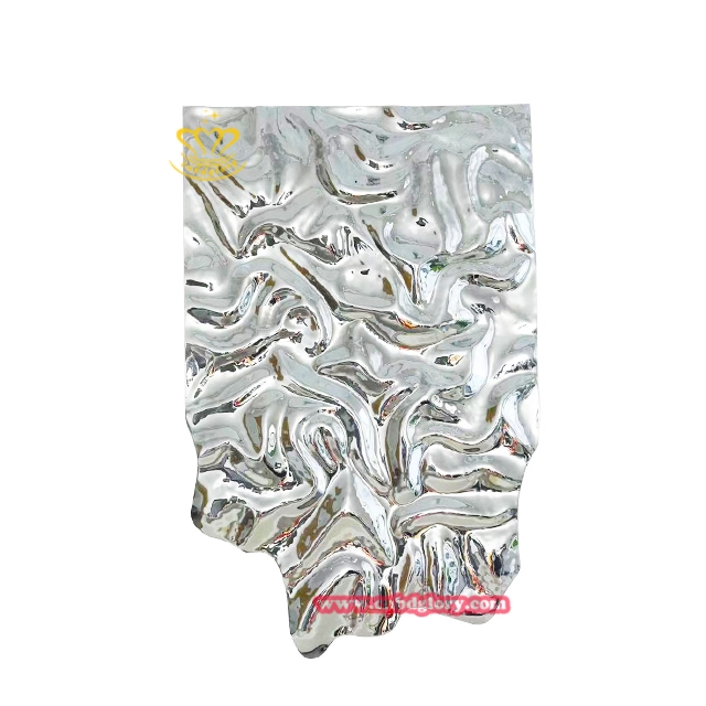 3D Textured Metal Water Ripple Panel MRP100 2 Wave Pattern Stainless Steel Sheet