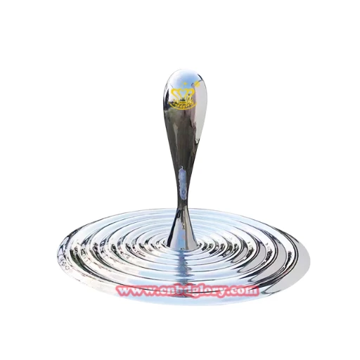 Abstract Metal Drop Decoration Sculpture MDS080 3 Custom Art Sculpture Factory Stainless Steel Waterdrop