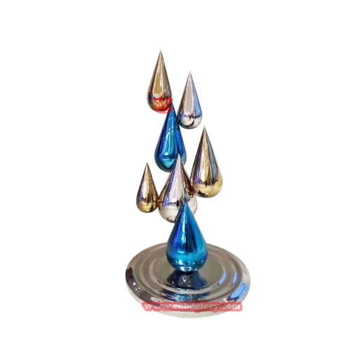 Colorful Stainless Steel Waterdrop Sculpture Stainless Steel Waterdrop Sculpture