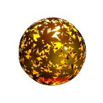 Corten Steel Glowing Ball Sculpture