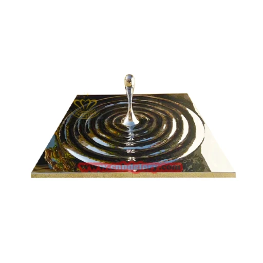 Stainless Steel Ripple Waterdrop Sculpture RWS080 5 Stainless steel water drop sculpture