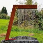 Corten Steel Water Curtain Fountain
